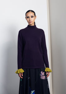 PIXIE cashmere sweater / plum